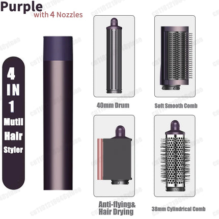 New Multil Hair Styler Auto Curling Dryer Wrap Hot/Cold Air Dryer 1300W Hair Straightener Curling Barrel Brush Salon Hair Dryer