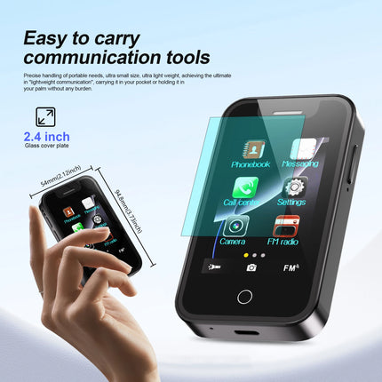SERVO BM16 PRO Mini Mobile Phone 2.4" Touch Display Bluetooth Call Dual SIM Recorder Flashlight 2G GSM Portable Tiny Cellphones