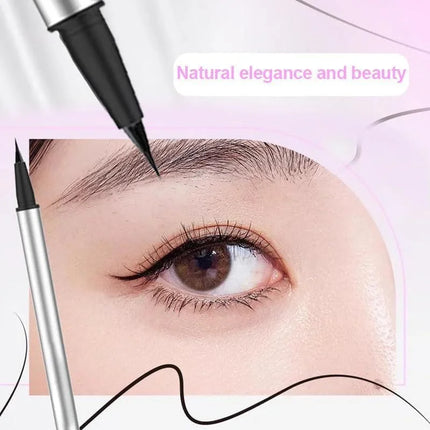Lower Lash Stamp,2-in-1 Waterproof Sweatproof Eyeliner with Individual Liquid Eyeliner Reusable Eyelash Stamp Set Makeup