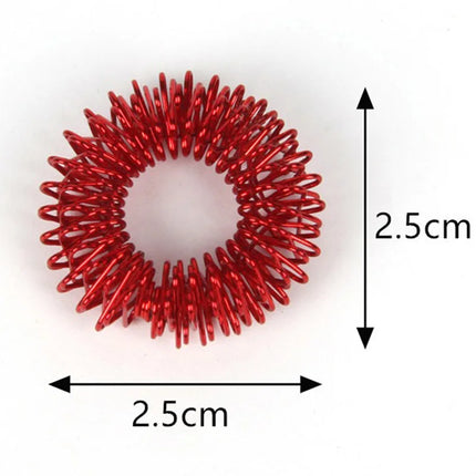 5PCS Stainless Steel Finger Massage Acupressure Ring Stress Relief Anxiety Teens Adults Stress Finger Toys For Adult Kids SBAMQ2