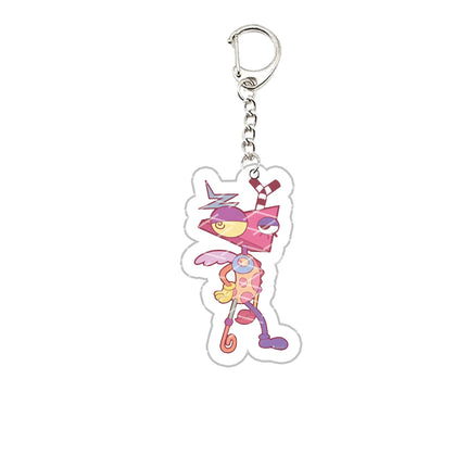 Acrylic The Amazing Digital Circus Keychain Pomni Jax Ragatha Gangle Kinger Keyring Key Chain for Accessories Bag Fans Gift