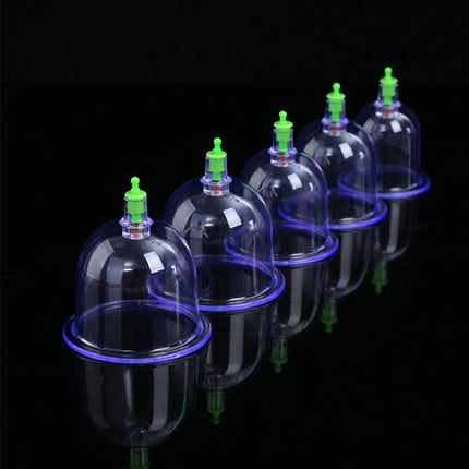 12/6Pcs Vacuum Cupping Set Suction Cups Back Massage Body Cup Detox Massage Body Cups Vacuum Cupping Anti Cellulite Massage Jars