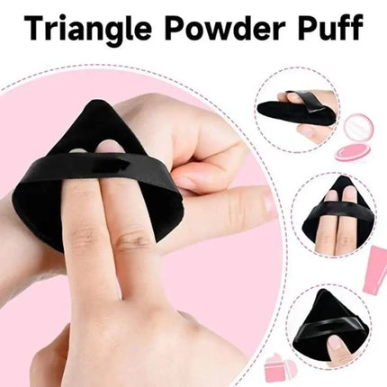 Diamond Triangle Powder Puff Face Makeup Tool Sponge Velvet Soft Smooth Facial Beauty Makeup Sponge Cosmetics Accessories