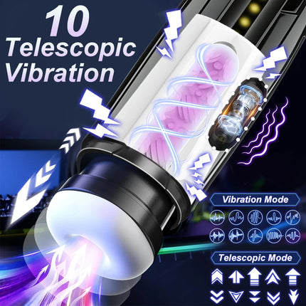 Automatic Male Masturbator Cup Vibrating Telescopic Sucking Pocket Pussy Blowjob Masturbation Sex Toy For Men Adult Supplies