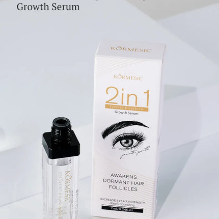 2 In 1 Fast Eyelash Eyebrows Growth Serum 7 Days Natural Eyelash Enhancer Longer Fuller Thicker Curling Lengthening Lash Makeup