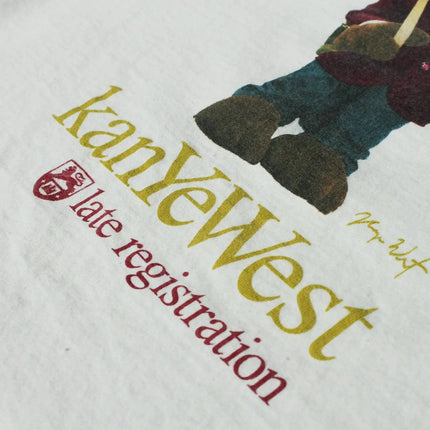 American Street Hip Hop Kanye West Late Registration Kanye Bear Graphic T Shirt Oversized Women Men Cotton Streetwear Clothing