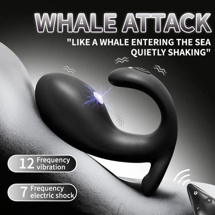 Powerful Wearable Anal Butt Plug Vibrator 12 Vibration 7 Electric Shock Butt Plug With Wireless Remote Sex Toys for Men Women