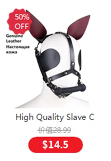 Dog Cosplay Costumes of Leather Restraints Collar and Half Face Mask with Fetish Gloves for Couples Bdsm Slave Bondage Flirting
