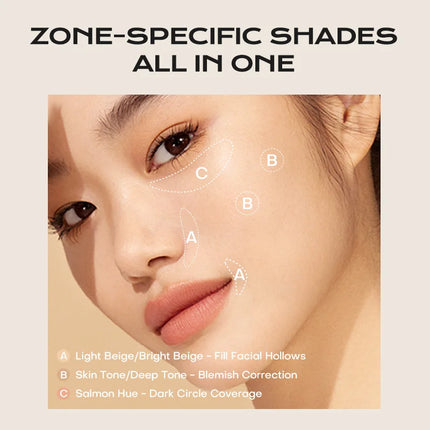 Mistine Liquid Concealer Full Coverage Under Eye Concealer for Dark Circles 24H Long-Lasting Waterproof Natural Coverage 1 Count
