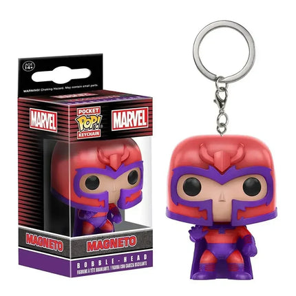 FUNKO Captain America Inro Man Deadpool Spider Man Thanos Thor Keychain Toys Vinyl Doll Collectible Toy Figures Best Kid Gift
