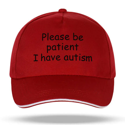 Please Be Patient I Have Autism Cap Baseball Cap Hat Outdoor Fish Women Printed Czapka Bonnet Spring Casual mens cap