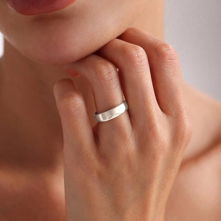 925 Sterling Silver Plain 1mm 2mm 3mm 4mm Aperture Fashionable Ring For Women Daily Wear Party High Quality Fine Jewelry