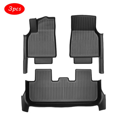Floor Mat with Door Sill Strip For 2025 2026 Tesla Model Y Juniper All Weather TPE Trunk Cargo Liner Boot Mat Backrest Pad