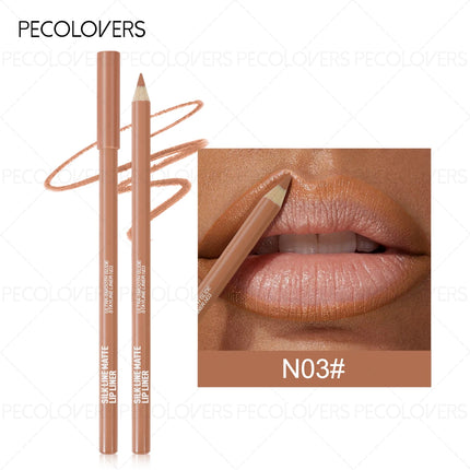 1 Pcs Perfect Matte Lip Liner Pencil, Define Lip Lines, Easy To Slide, Natural Lip Tones, Red & Pink Colors Lipstick Pen