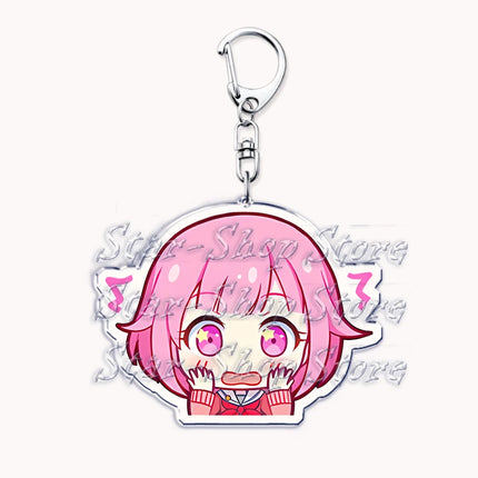 VIRTUAL SINGER Wonderlands Showtime Keychains Keyrings for Accessories Touya Emu Rui Akito Tsukasa Key Chain Jewelry Fans Gifts