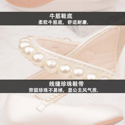Zapatos Niña KidLeather Shoes 2024 Autumn New Girl High Heel Princess Shoes Bow Single Shoe Mary Jane Shoes Kid Shoe Girl Shoe