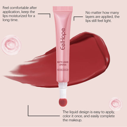 EELHOPE Matte Liquid Lipstick Long Lasting High Pigment Reduce Lip Lines Remove Dark Care Lightweight Quick Dry Waterproof