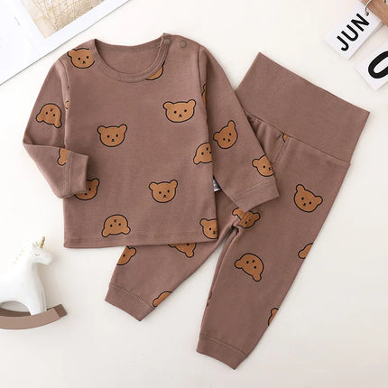 0-3T Newborn Kid Baby Boys Girls Clothes Set Long Sleeve Cotton Top and Pant Suit Pj Set Cute Sweet Sleepwear Pajamas Set Outfit