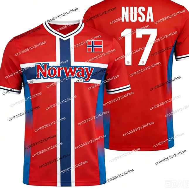 2026 Norway Style Men's Football Sports T-Shirt HAALAND Special Edition Football Jersey Outdoor Quick-Drying T-Shirt Casual Wear