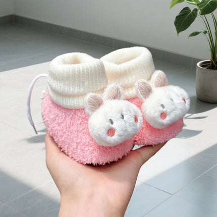 0-12months Infant boys girls Winter Shoes Cartoon Rabbit Soft Sole First Walking Flats Shoes  for baby girls