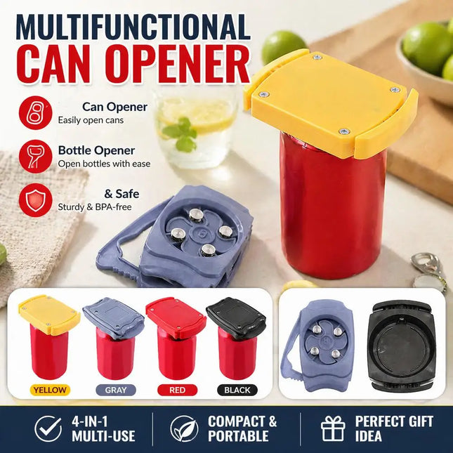 Portable Mini Can Opener Smooth Edge Manual Jar Bottle Opener For Beer Beverage Soda Party Bar Kitchen Gadgets