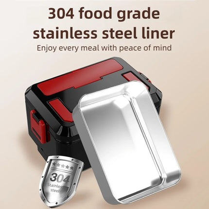 TINSOL 1.5L Electric Lunch Box 80W No Water Food Heater suitable for Portable Food Heating in Cars or Homes - Leak-proof