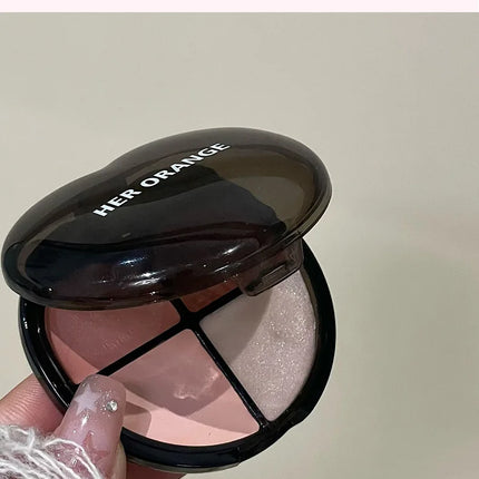 Herorange Sweetheart Blush Cream｜Four Colors in One, Delicate and Skin-Friendly, Brightens and Contours with Full Vitality