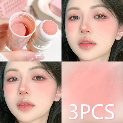 Cloud Soft Matte Blush Stick for a vibrant, brightening, natural bare makeup look, enhancing flawless skin tone