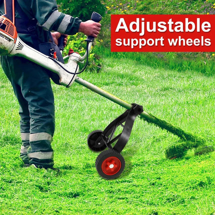 Universal Lawn Mower Wheel Set Adjustable Stablize Mower Auxiliary Wheels Easy To Install Save Effort Mower Wheel Attachment