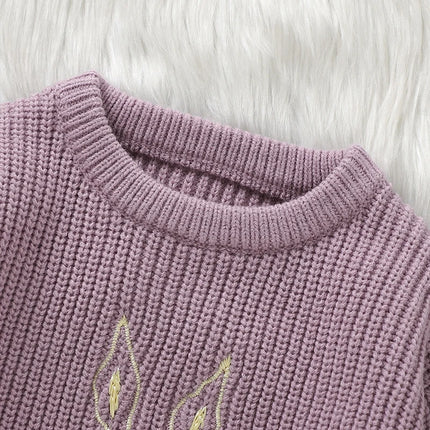 1-3Y Autumn Baby Sweaters Clothes Winter Newborn Boys Girls Round Neck Long Sleeve Knit Loose Pullovers Infantil Toddler Jumpers
