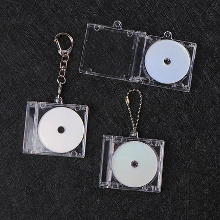 1pc NFC Functional CD Disc Key Chain Mini CD Case Keychain Peripheral Commemorative Album Key Holder For DIY Backpack Pendant