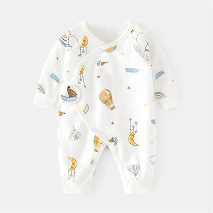 Cotton Newborn Baby Girl Boy Romper Print Infant Jumpsuit Casual New born Clothes For Girls Boys Spring Autumn Clothing New 0-6M