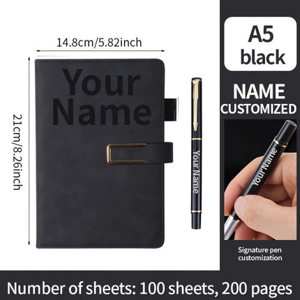 Personalized Notebook with Ballpoint Pen Customization Notebook Name, Name, Graduation Gifts and Back-to-School Gifts