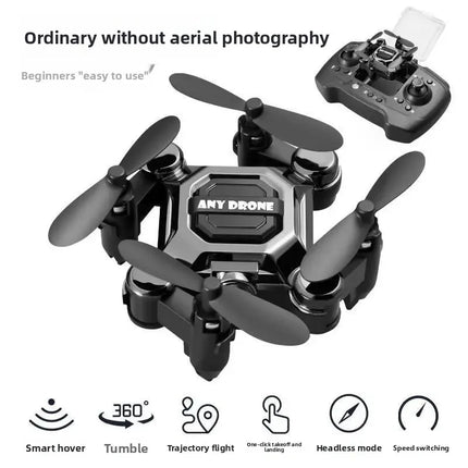 Mini Folding Mosquito Drone with Aerial Camera, Remote Control Helicopter Toy for Students Kids