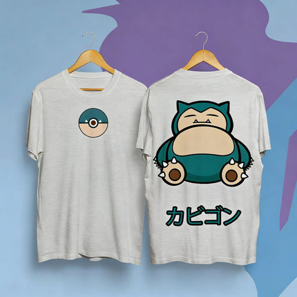 Pokemon Anime Snorlax Printed T-shirt Men's and Women's T-shirt Men's Tops Harajuku Y2K T-shirt 2026 Summer New Tee Streetwear