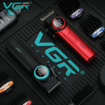VGR 001 977 New Hair Trimmer Set High-End Men's Hair Clipper Smart Digital Display Electric Trimmer with Engraving and Whitening Functions