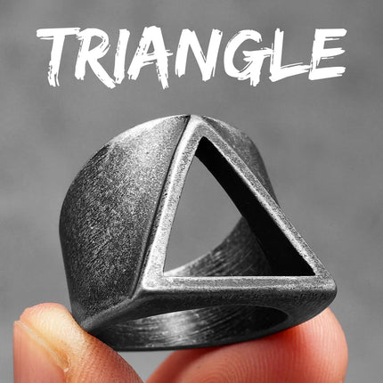 Retro Geometry Texture Men Rings Stainless Steel Women Fashion Jewelry Punk Trendy Luxury New In Accessories Gift Wholesale