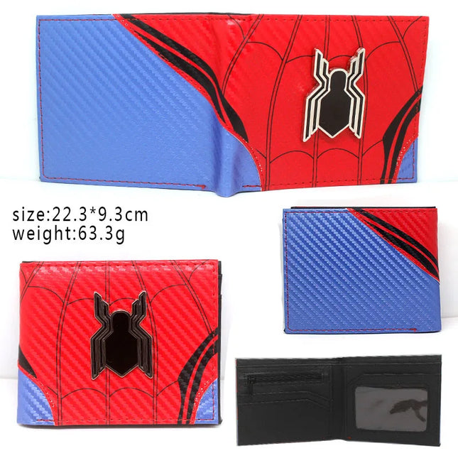 Superhero Series Venom Metal Float Wallet Villain Black Spider Student Universal Coin Purse Portable Wallet