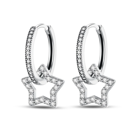 925 Silver Charms Plata De Ley 925 Jewelry Women Fashion Cute Tiny Clear Crystal CZ Stud Earrings Star Starfish Dolphin Earrings