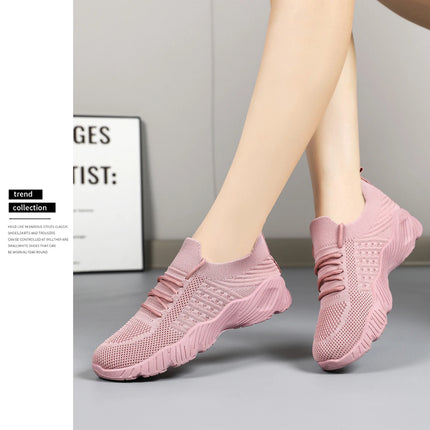 Women's Sneakers Breathable Casual Women Sock Shoes Lace Up Ladies Flats Female Spring Vulcanized Running Zapatillas De Mujer