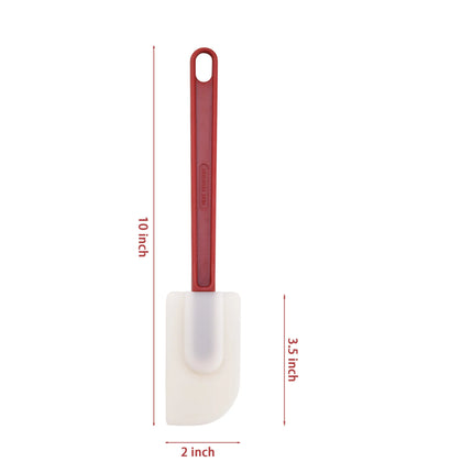 LMETJMA Heat Resistant Rubber Spatula Nonstick Silicone Spatula Scrapers Commercial High Temp Kitchen Baking Spatula JT491