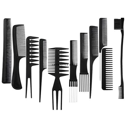 Anti-Static Black Plastic Hairbrush for Men & Women Salon Professional Hairdressing Styling Tool
