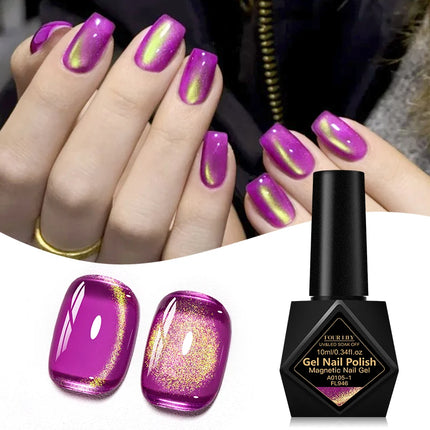 10ml Coloured Stone Magnetic Gel Nail Polish Glitter Semi Permanant Soak Off UV LED Gel Varnish For Manicure DIY Nail Supplies