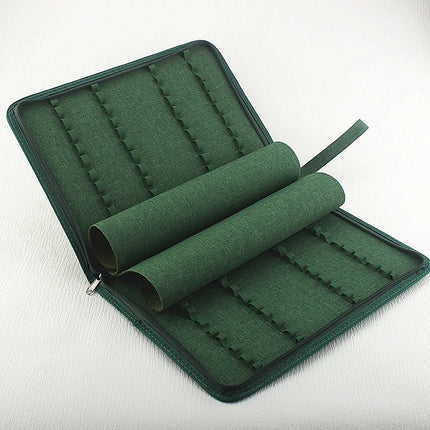 48 /24/10 Slots Fountain Pen Case, Canvas Pen Holder Display Pouch Bag Storage Large Capacity Waterproof