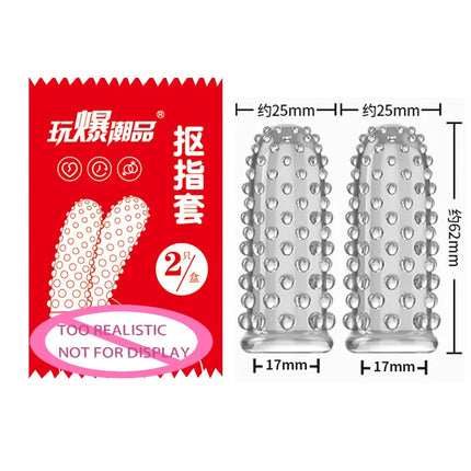 G Spot Finger Sleeve Massage Condoms Adult Toys for Women Masturbation Large Particles Flirting Sex Toys juguetes para adultos