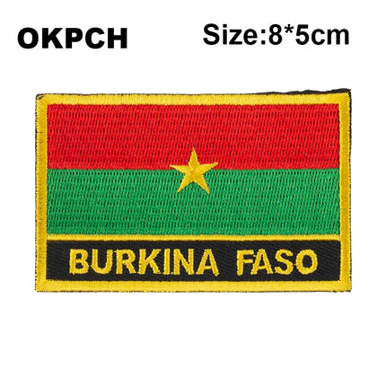 Dominican Rep. Flag Embroidery Patches Iron on Saw on Transfer patches Sewing Applications for Clothes in Home&Garden