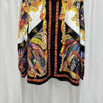 31/5000 2026 Spring/Summer New Luxury Fashion Leopard Print Youth Trendy Digital Embroidery Men's Long-Sleeved Shirt