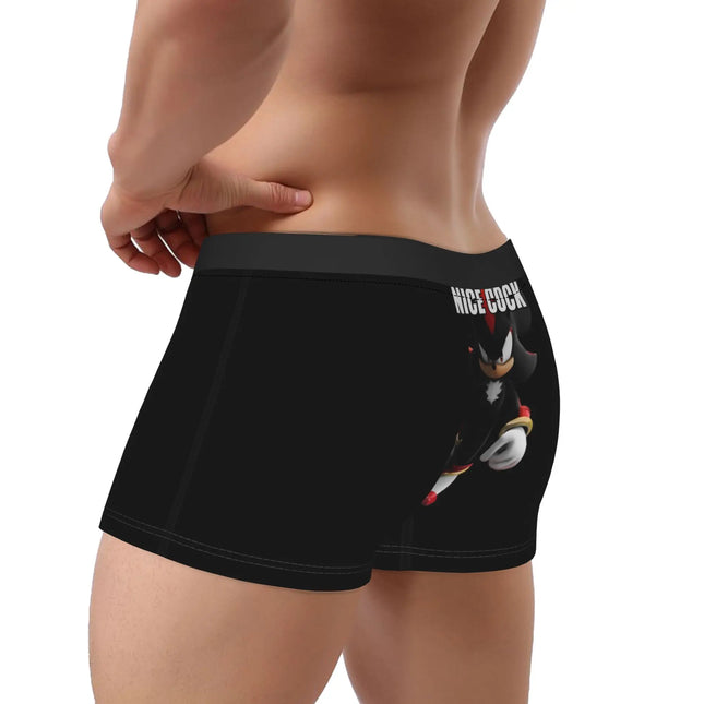 Shadowed Hedgehog Anime Cartoon Man Underwear  Boxer Briefs Shorts Panties Fashion Soft Underpants for Homme M-XXL
