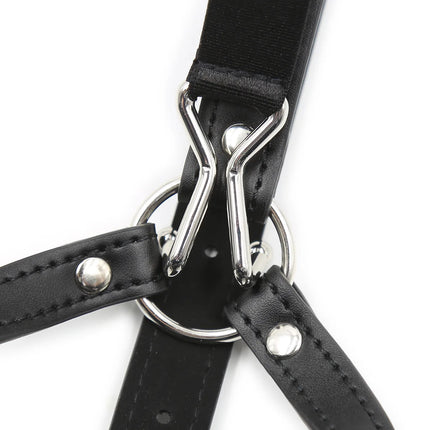 BDSM Silicone Gag Ball Head Harness with Nose Hook Restraint Mouth Gag for Adults Couple Erotic Bondage Sex Toys Adult Products