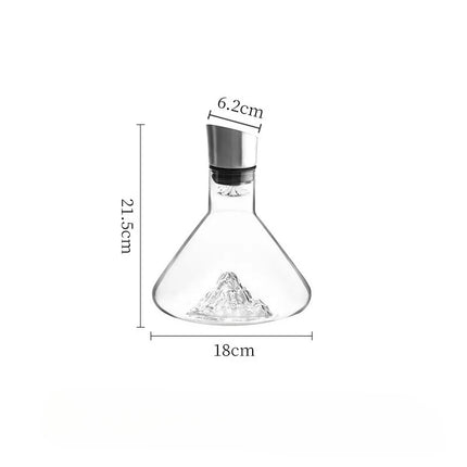 1500ML Iceberg Whisky Wine Decanter Handmade Lead-free Crystal Wine Pourer Carafe Thickened Wine Dispenser Pot Bar Accessories